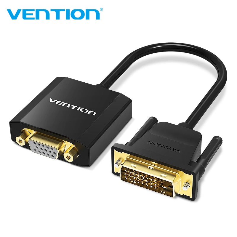 Vention-DVI D To VGA  DVI 24 + 1 VGA  ̺  Ƴα   1080P, Xbox PS3 Ʈ TV ڽ